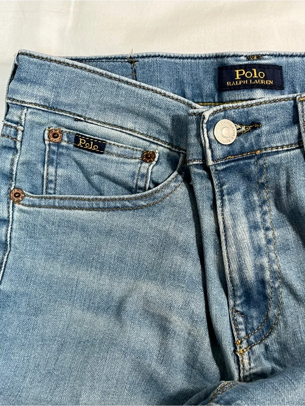 Polo‎ Ralph Lauren Girls The Eldridge Skinny Jeans Size 16 Light Wash